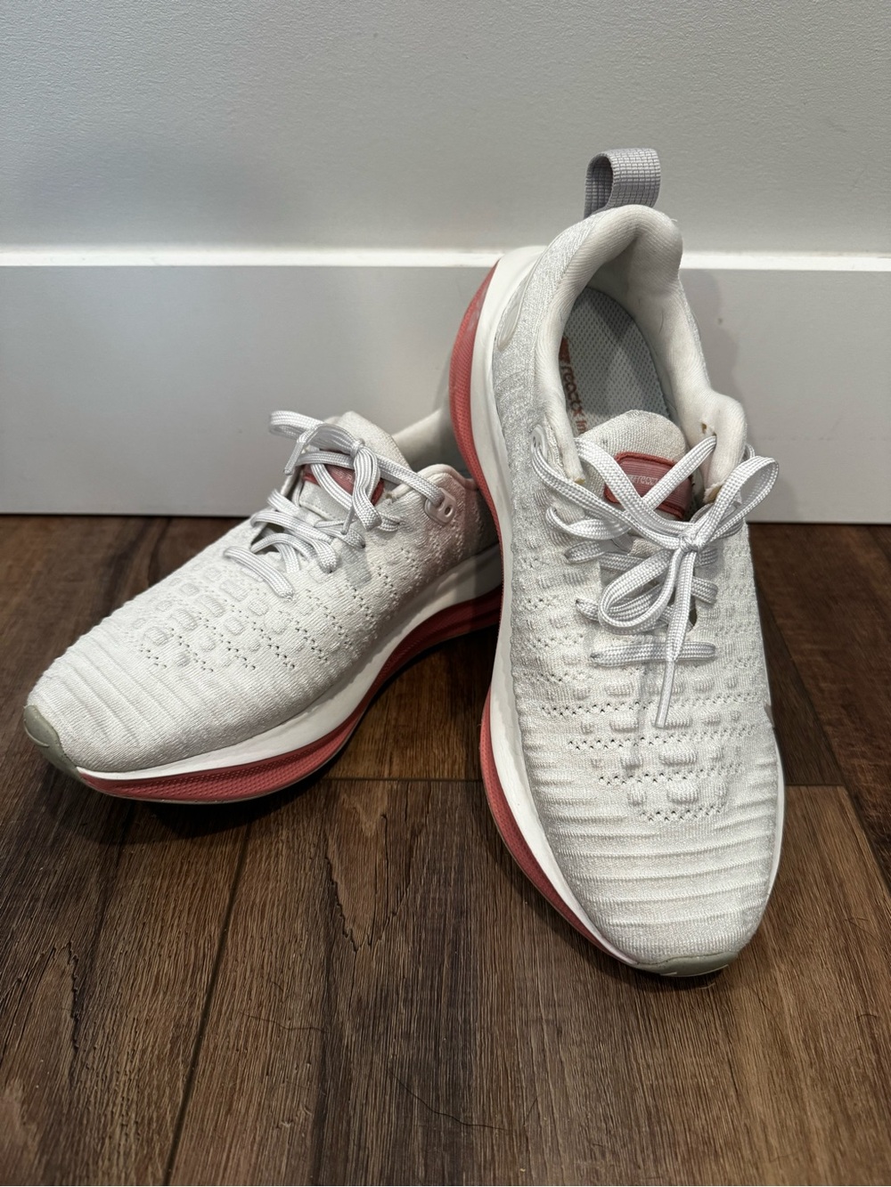Nike ReactX InfinityRN 4 Running Shoes Women’s Size 8 White Pink
